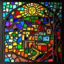 Bethany beyond Jordan stained glass artwork
