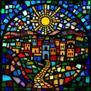 Cana stained glass artwork