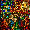 Derbe stained glass artwork