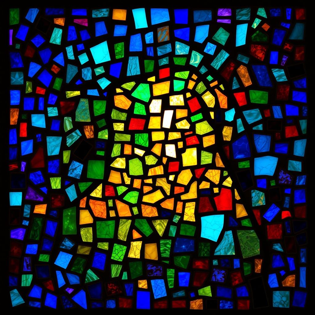 Egypt stained glass artwork