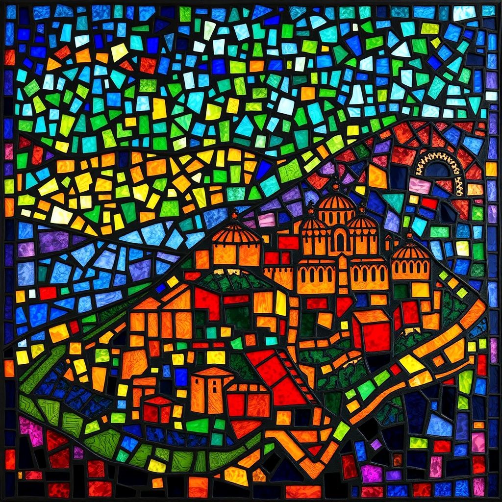 Ephesus stained glass artwork