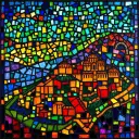 Ephesus stained glass artwork