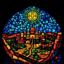 Etham stained glass artwork
