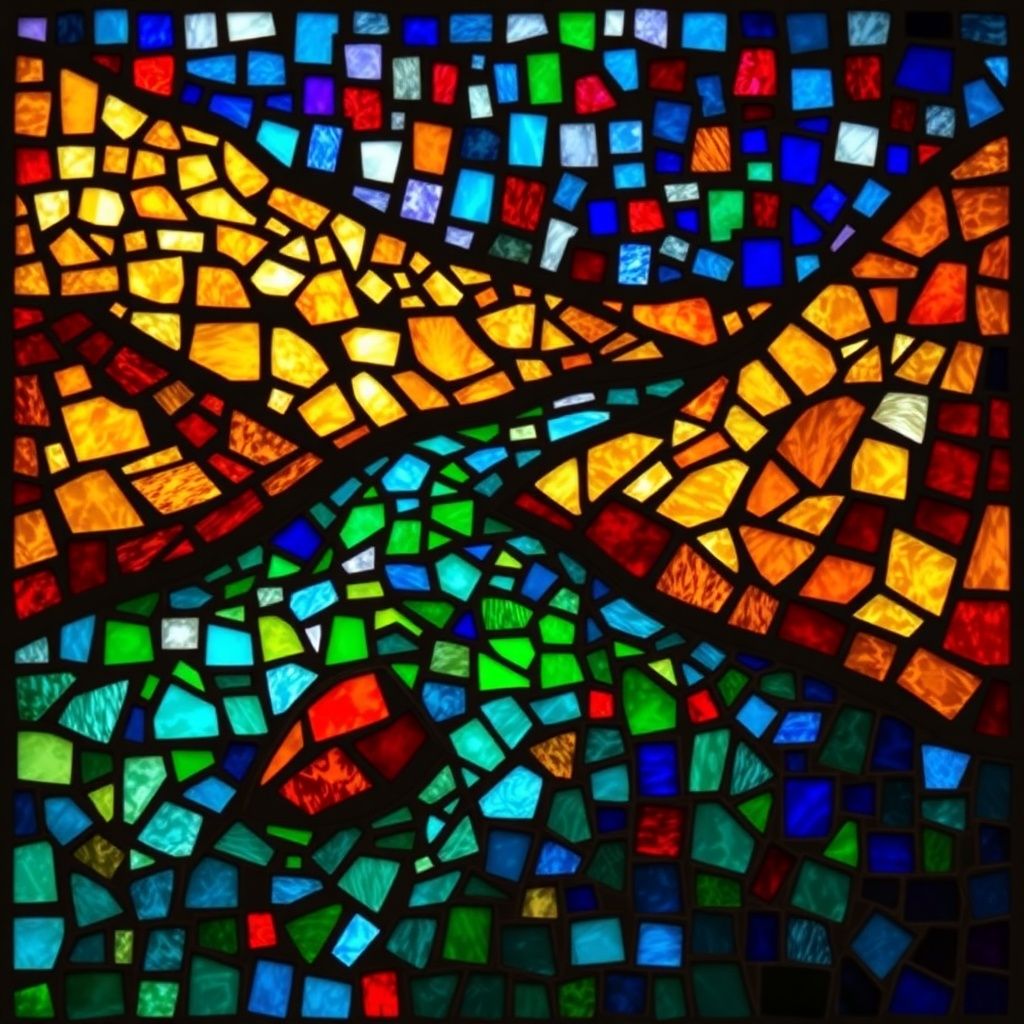 Jordan River stained glass artwork