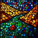 Jordan River stained glass artwork