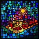 Kadesh-barnea stained glass artwork