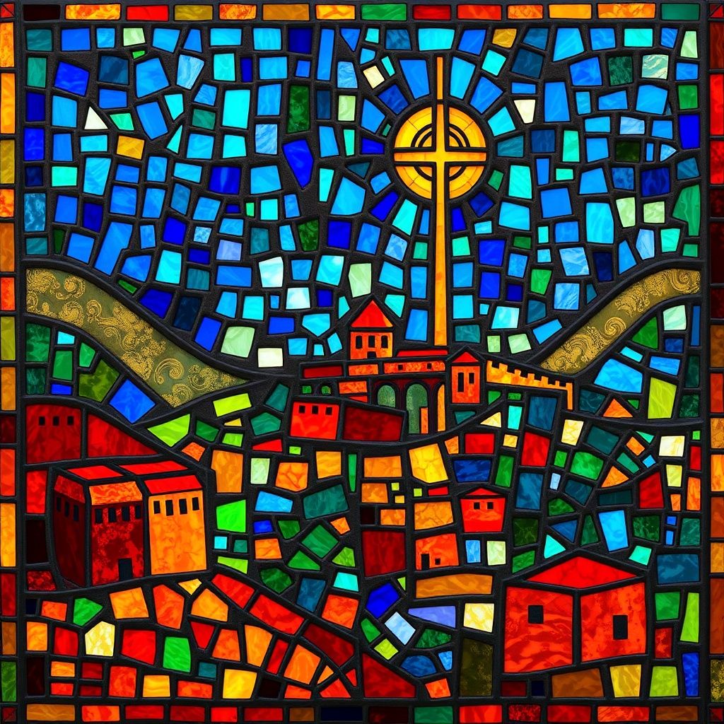 Lystra stained glass artwork