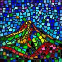 Mount Hermon stained glass artwork