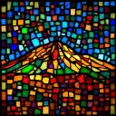 Mount Hor stained glass artwork
