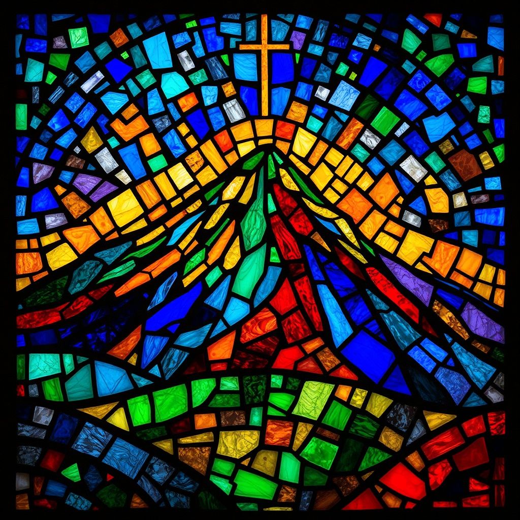 Mount Nebo stained glass artwork