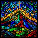 Mount Nebo stained glass artwork
