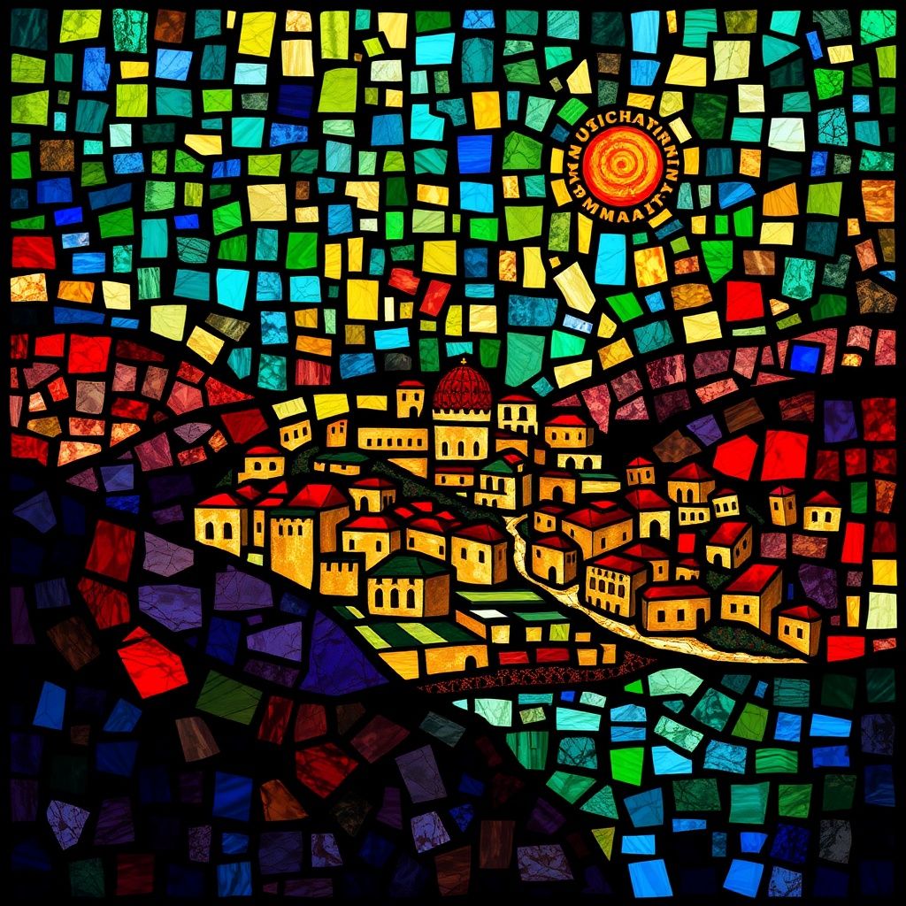 Paphos stained glass artwork