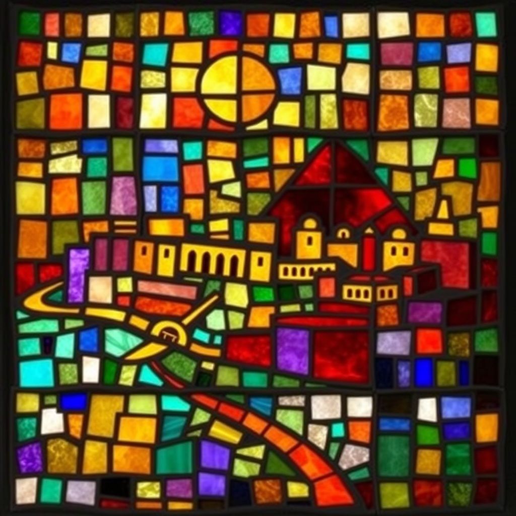 Rameses stained glass artwork
