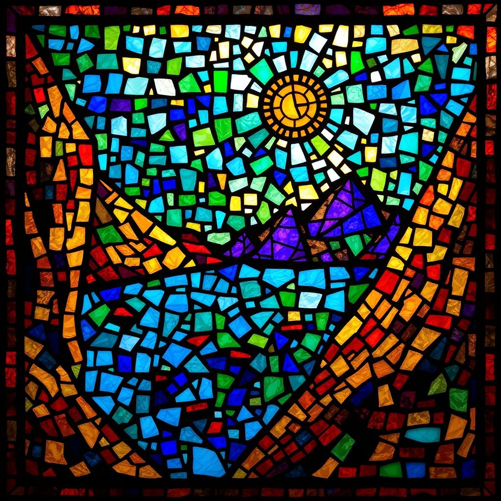 Rephidim stained glass artwork