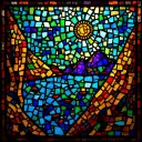 Rephidim stained glass artwork