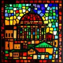 Rome stained glass artwork