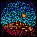 Salamis stained glass artwork