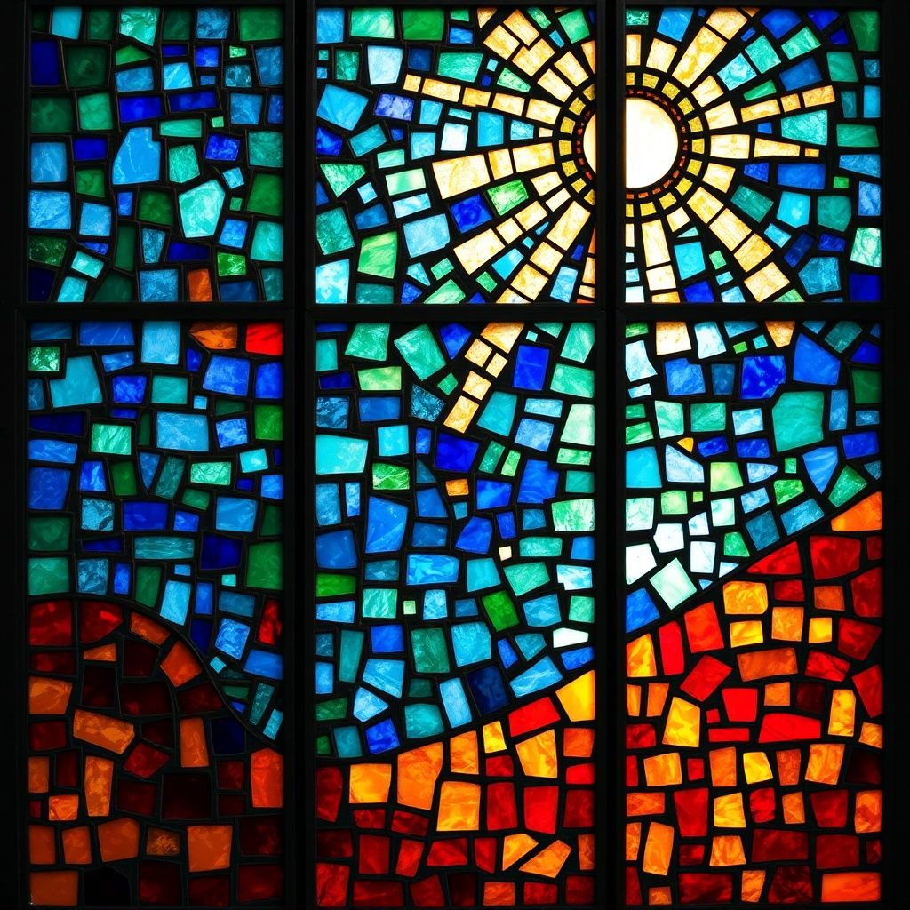 Sea of Galilee stained glass artwork