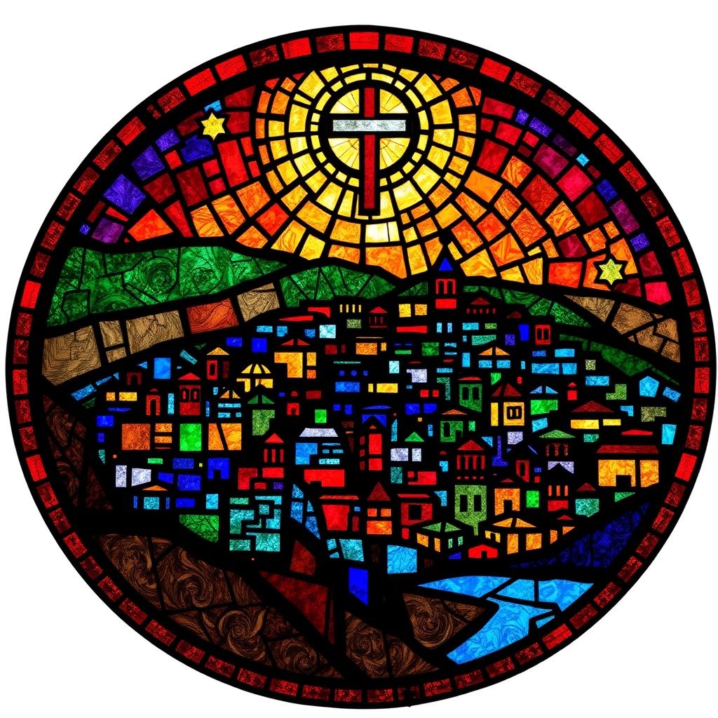 Sidon stained glass artwork