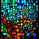 Thessalonica stained glass artwork