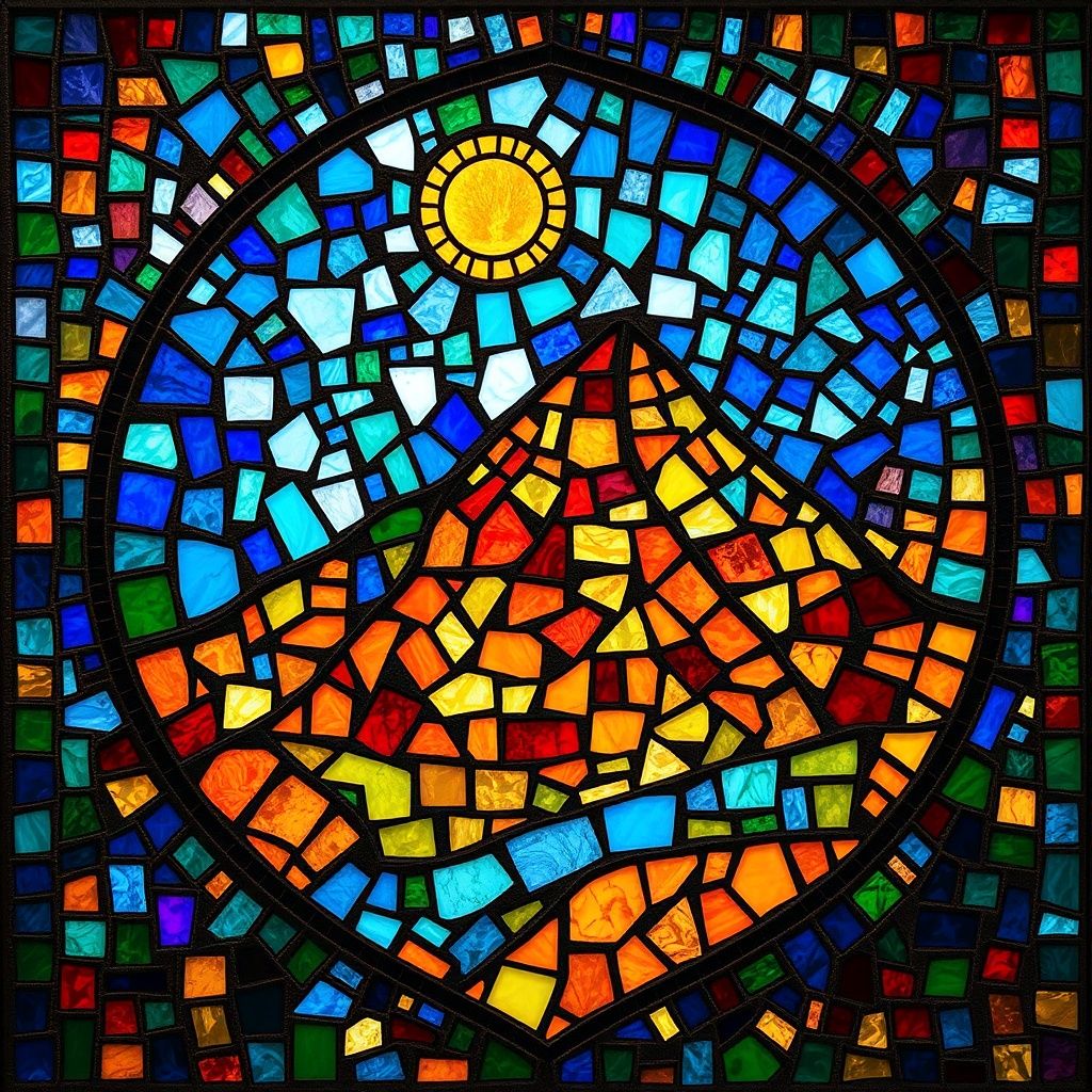 Wilderness of Sin stained glass artwork